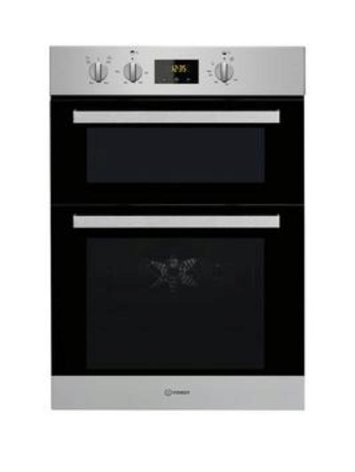 Indesit Aria Idd6340Wh Built-In Double Electric Oven - Stainless Steel - Oven Only Indesit Aria Idd6340Wh Built-In Double Electric Oven - Stainless Steel - Oven Only